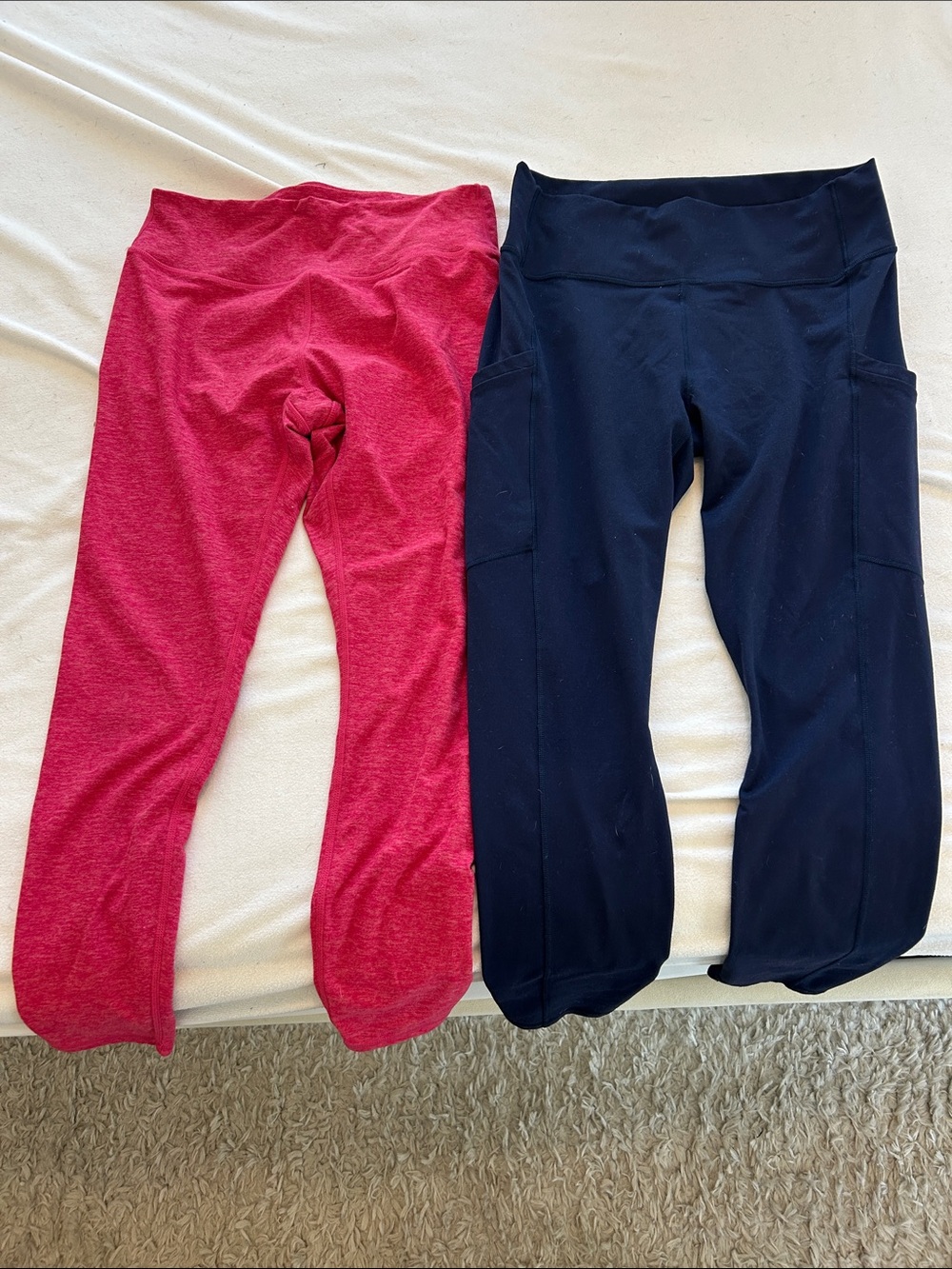 Fabletics Leggings- Pink and Navy